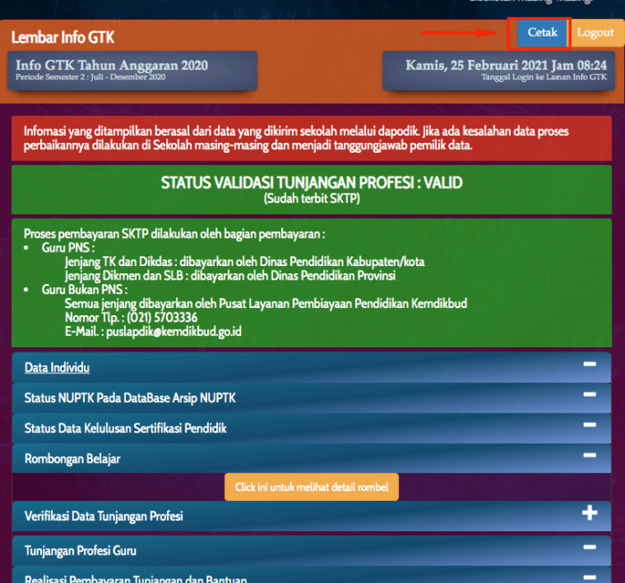 Gtk valid sudah periode januari cek sekarang saat penting membuka laman Proses Validasi GTK : Guru Pastikan aData Dapodik Sudah Valid