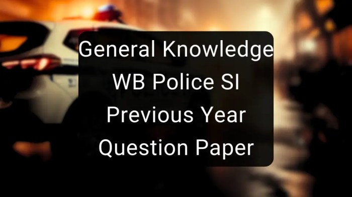 General Knowledge - WB Police SI Previous Year Question Paper 3 Materi Pengetahuan Umum Polri beserta Contoh Soalnya